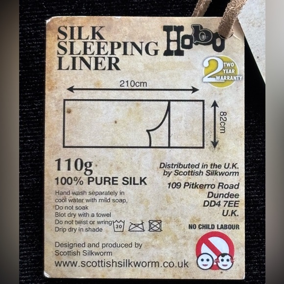 Lightweight Silk Sleeping Bag Liner - Picture 7 of 8